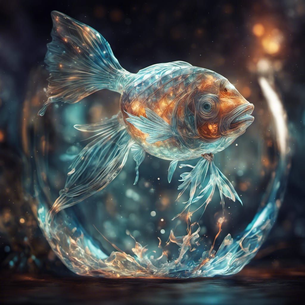 In the clear water