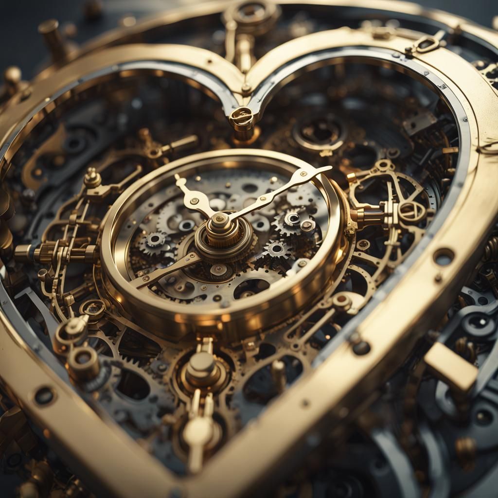 Clockwork heart AI Generated Artwork NightCafe Creator