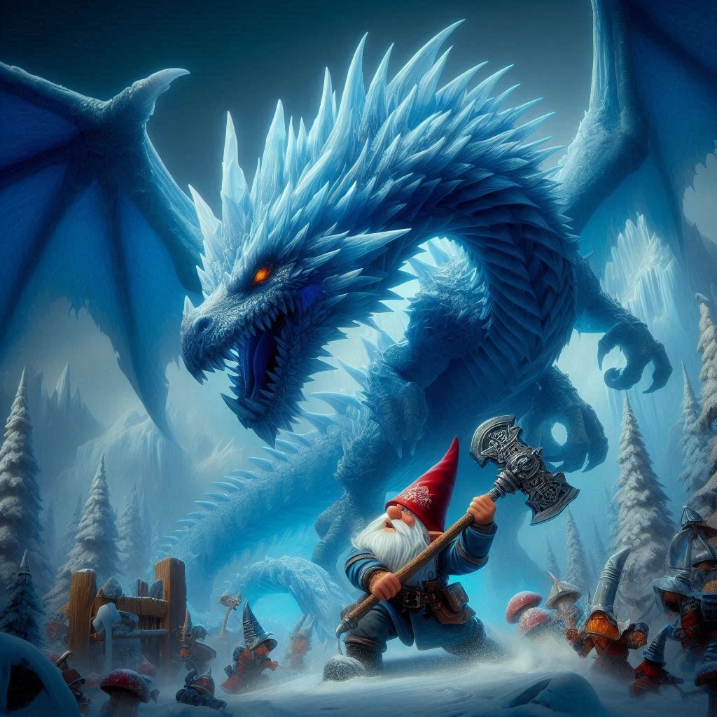 David le gnome contre Goliath le dragon