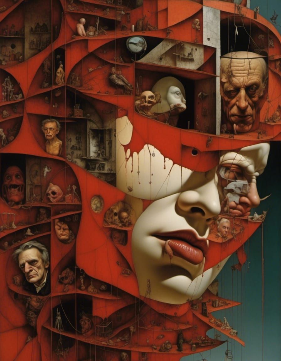 Surrealistic Devil in Disguise, Hyperrealistic 3D Rendering