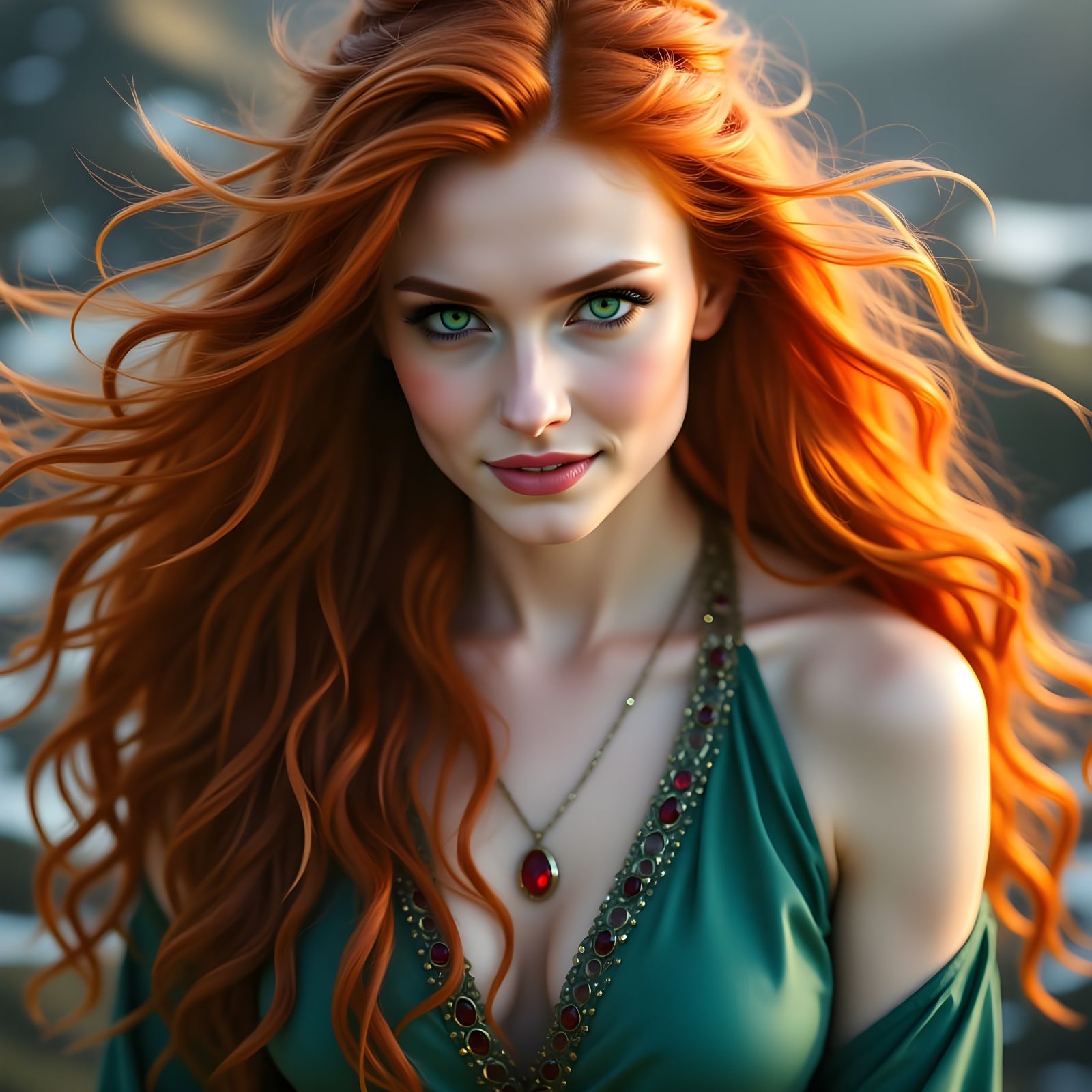 Surreal Redhead in Defenseless Vulnerability