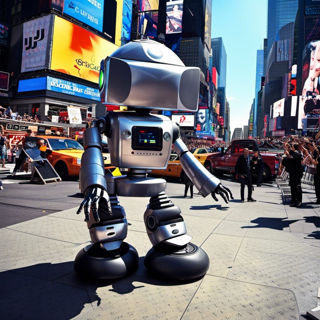 DJ Robot in Time Square