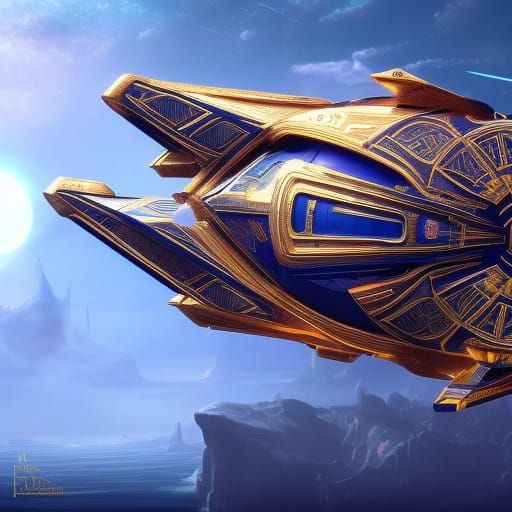 what versace, roman, Egyptian & greek Spaceship would look l...