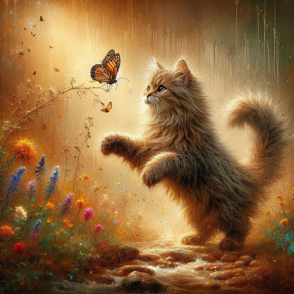 Chasing The Butterfly 😁😸😸👍