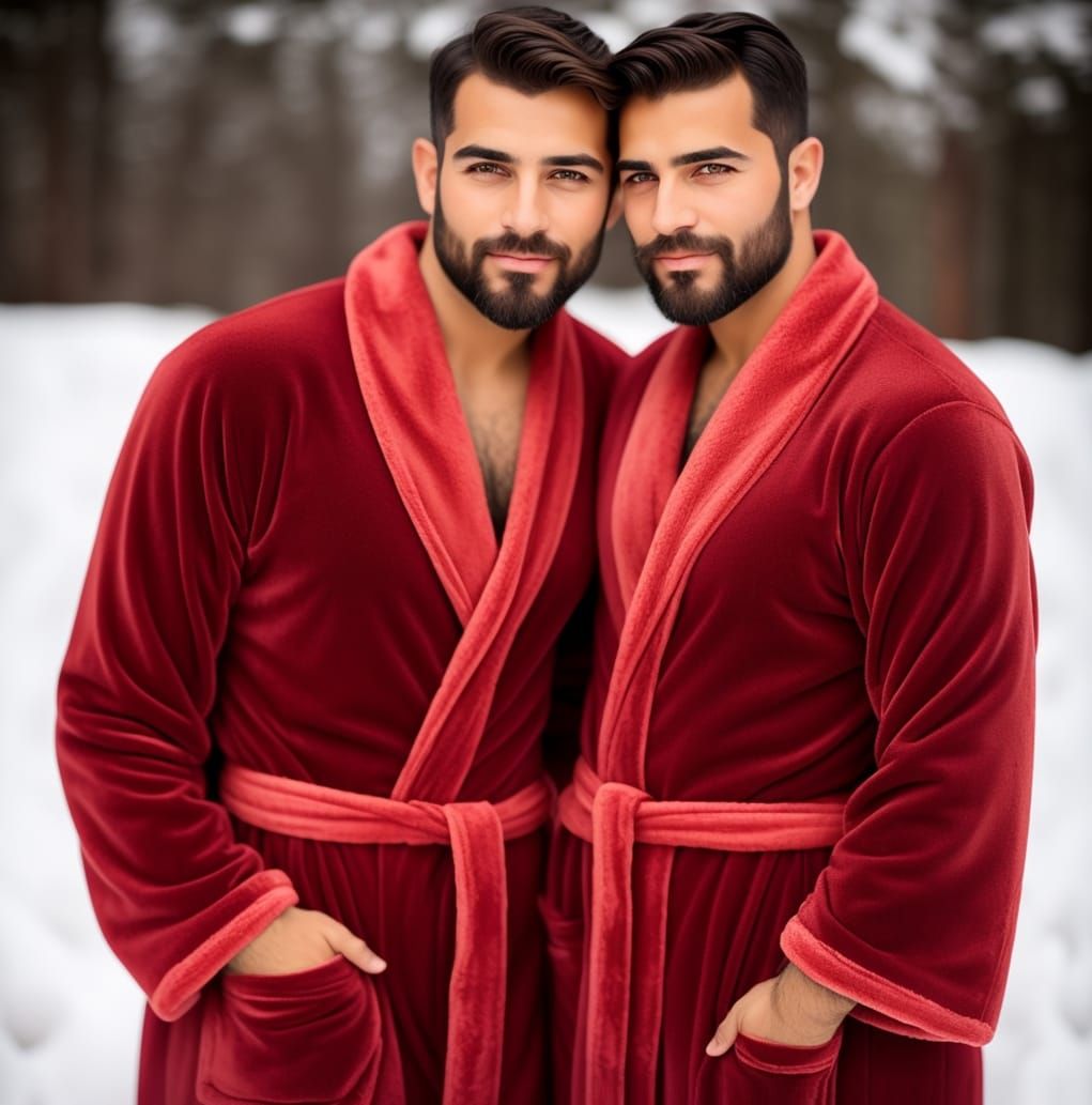 Cute men: a gay couple ..... just before Christmas