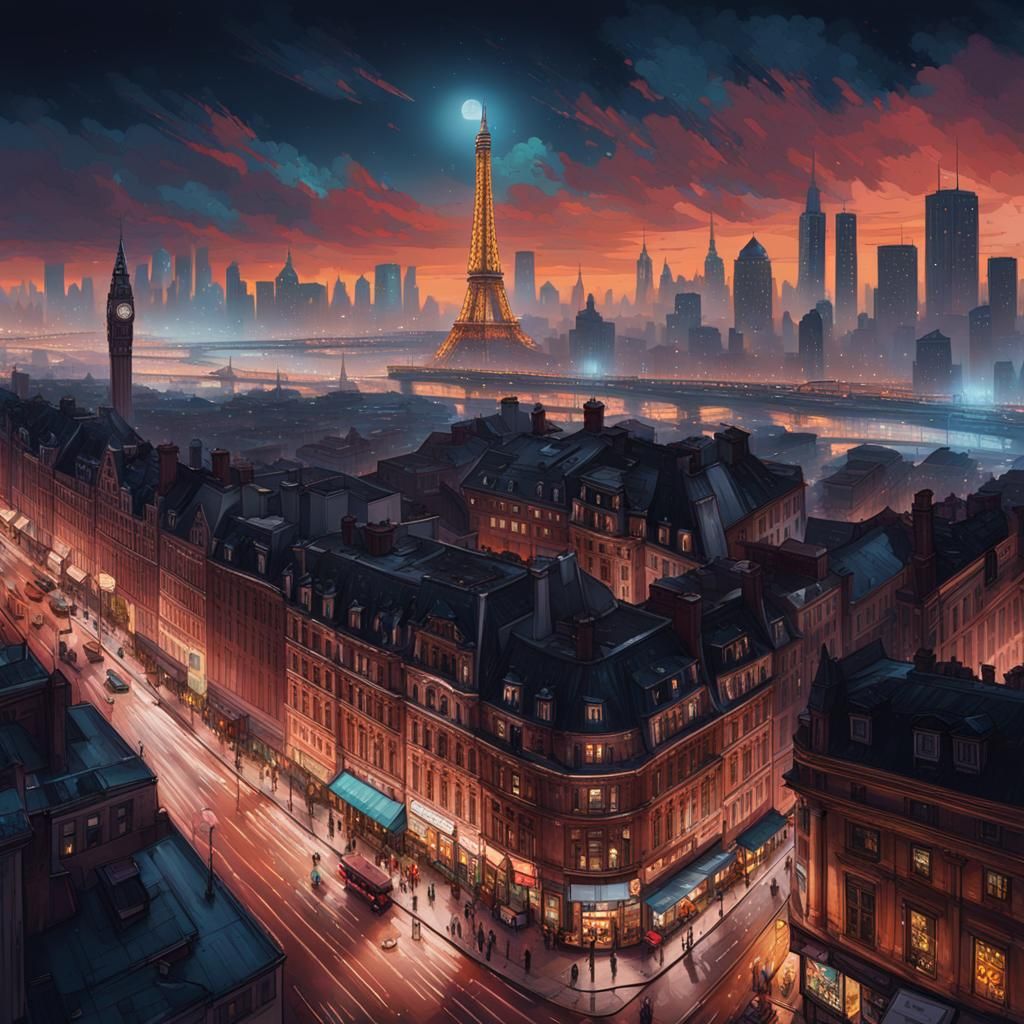 A Walk In A Magnificent Magical Cityscape Filled With Wonder...