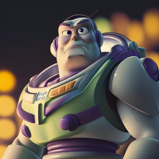 Buzz lightyear angry at spongebob - AI Generated Artwork - NightCafe ...