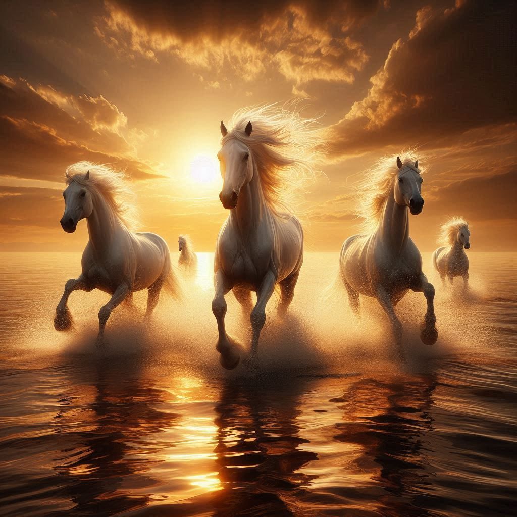 Sunset Run On The Beach