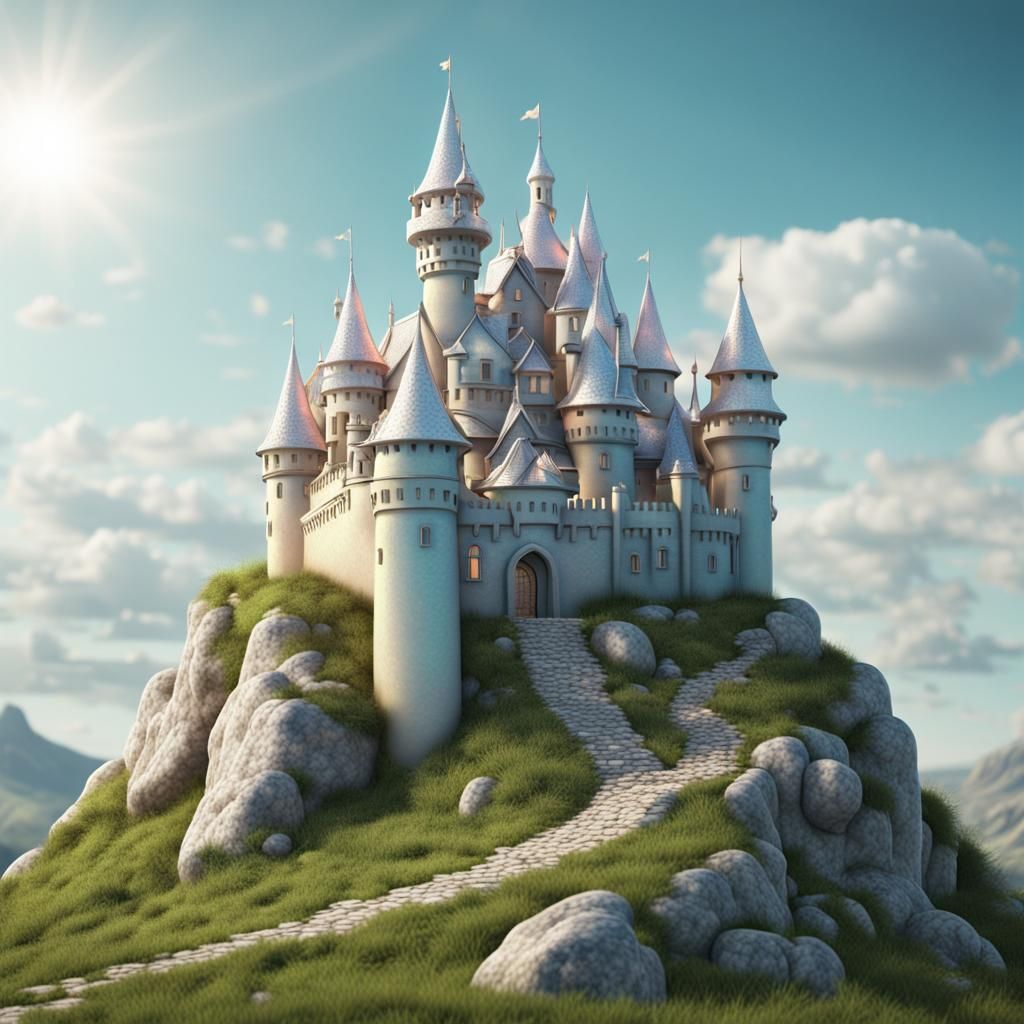 Opal Castle - AI Generated Artwork - NightCafe Creator