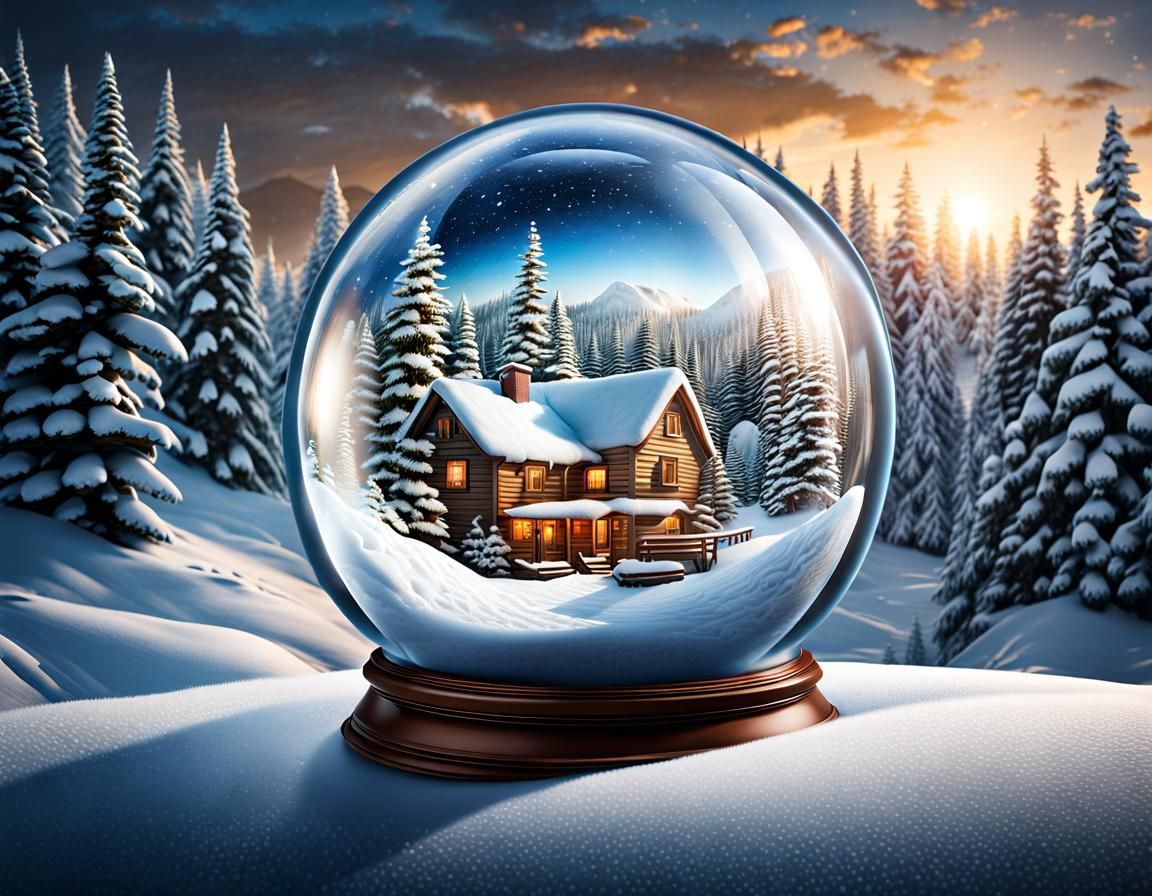 Snow globe - AI Generated Artwork - NightCafe Creator