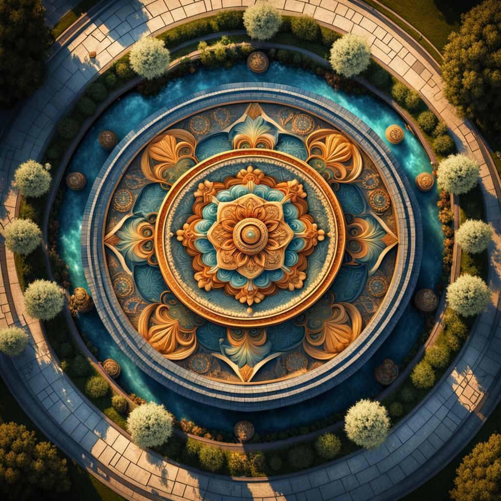 Mandala fountain (3)