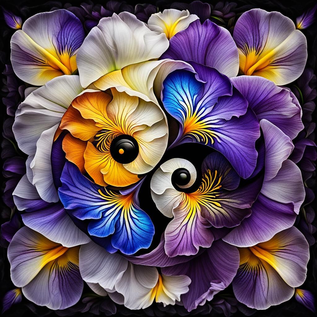 Calming Floral Yin Yang Heart Bond