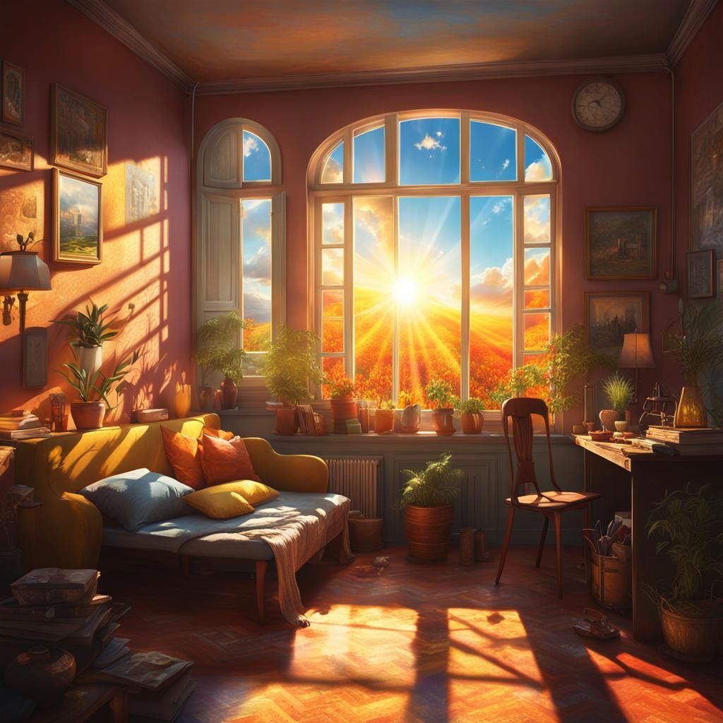 the presence of the sun in my room is always a benediction