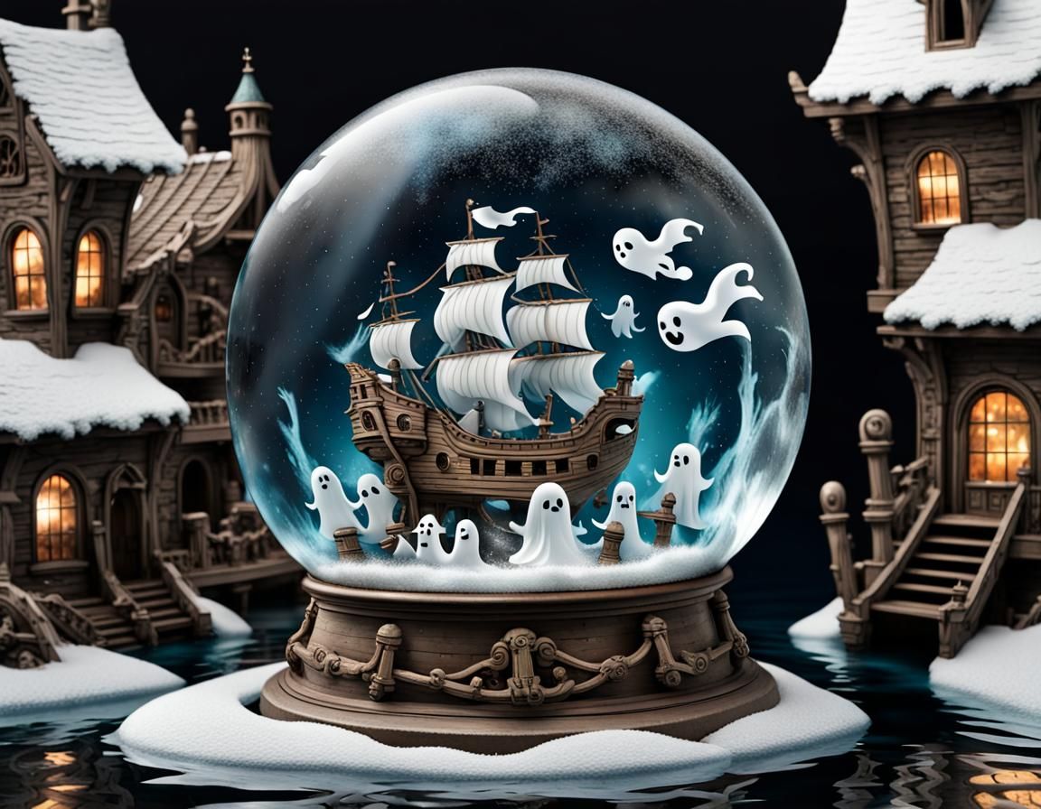 Ghosts in a snow globe  by @Sullivan-Shaw