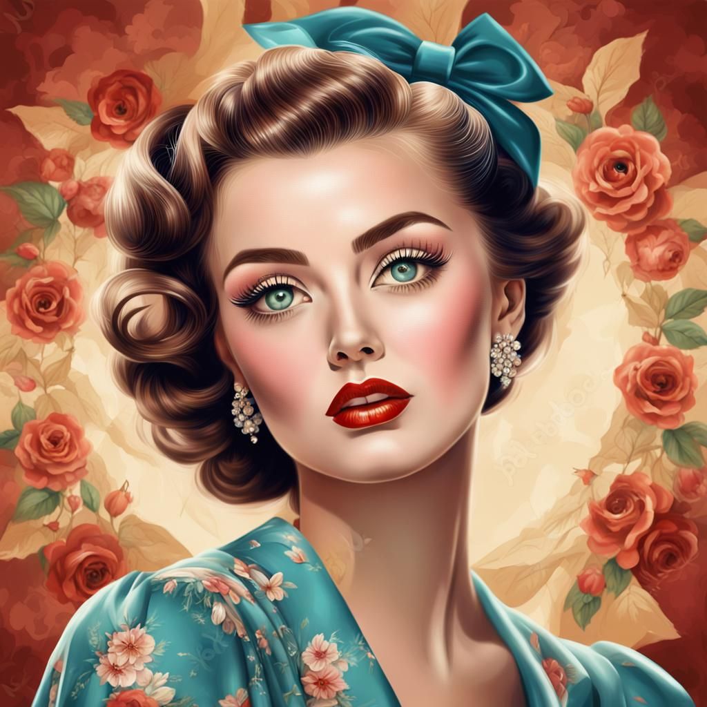 woman vintage, pin-up