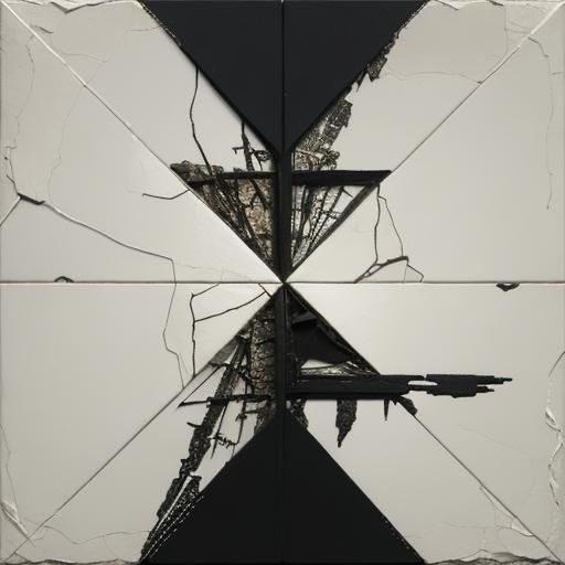 Tamara de Lempicka inspired art nouveau. Medium shot of a man's face. One half of his face seamlessly fused as a cabinet of curiosities, scu...