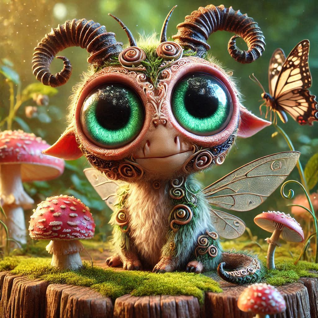 adorable fairy-tale fantasy creature portrait..