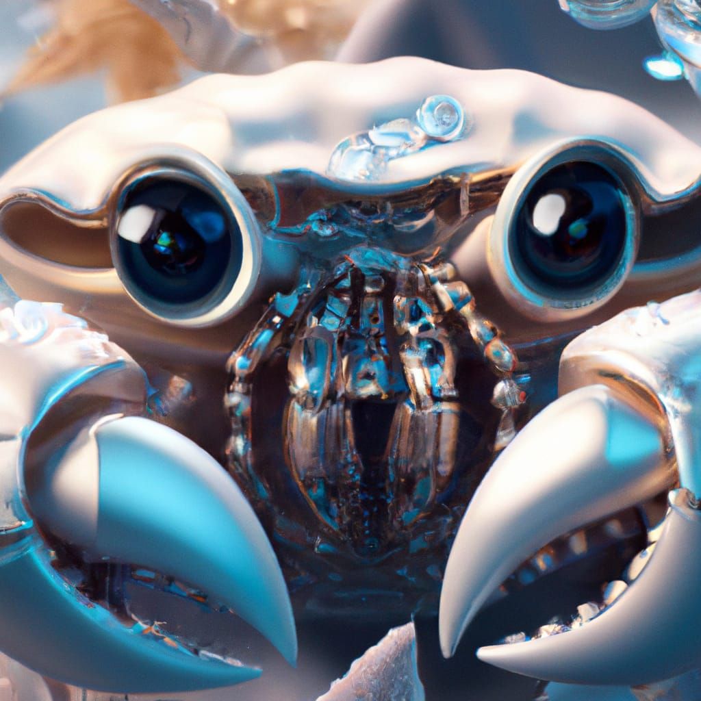 Chrome Crab - AI Generated Artwork - NightCafe Creator