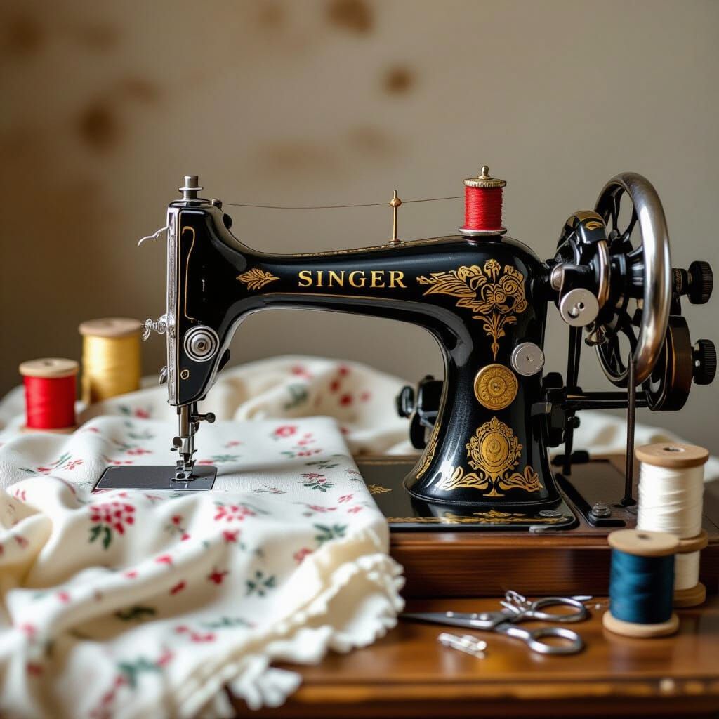 Busy sewing machine   by @Sharoja