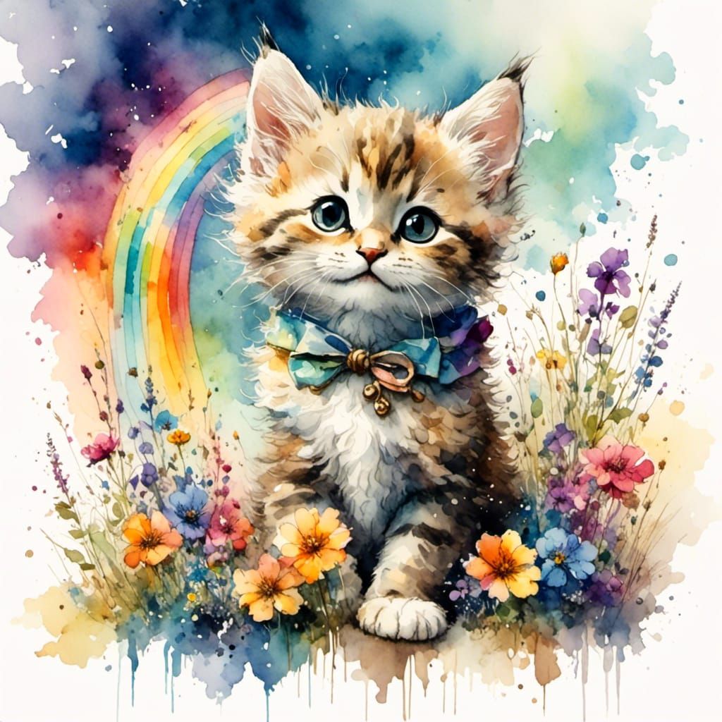 Watercolor Kitten