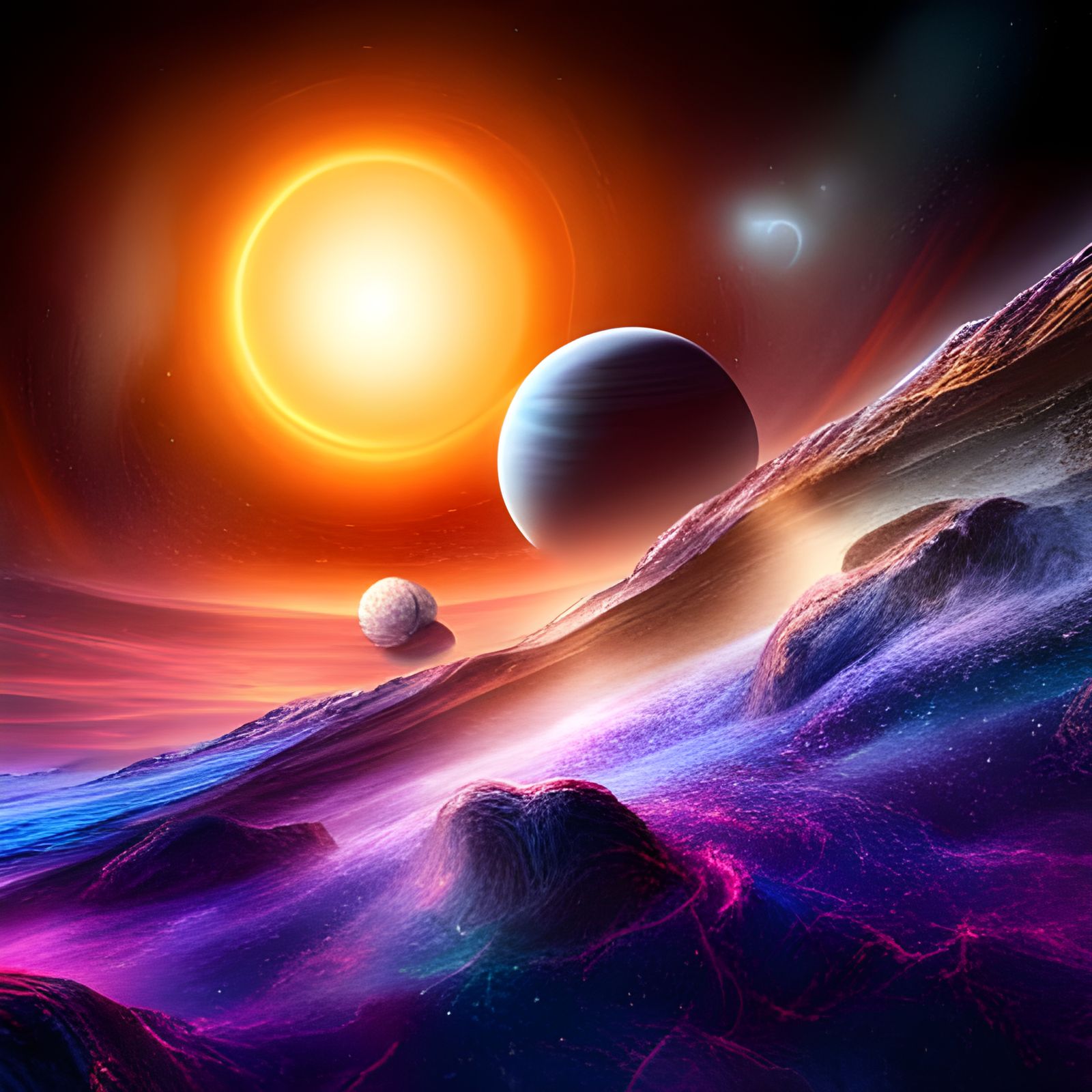 Planets and Space - AI Generated Artwork - NightCafe Creator