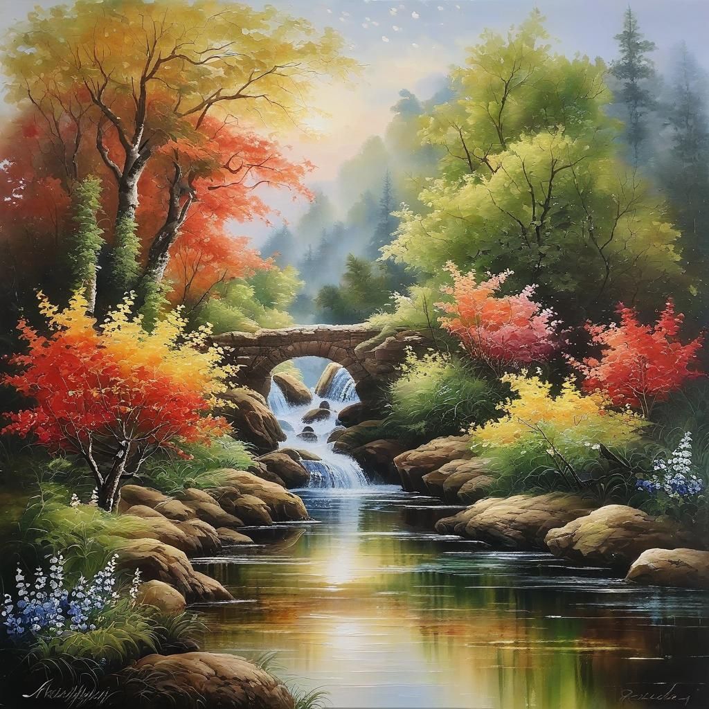 Romanticism Oil Painting with Surreal Fantasy Elements