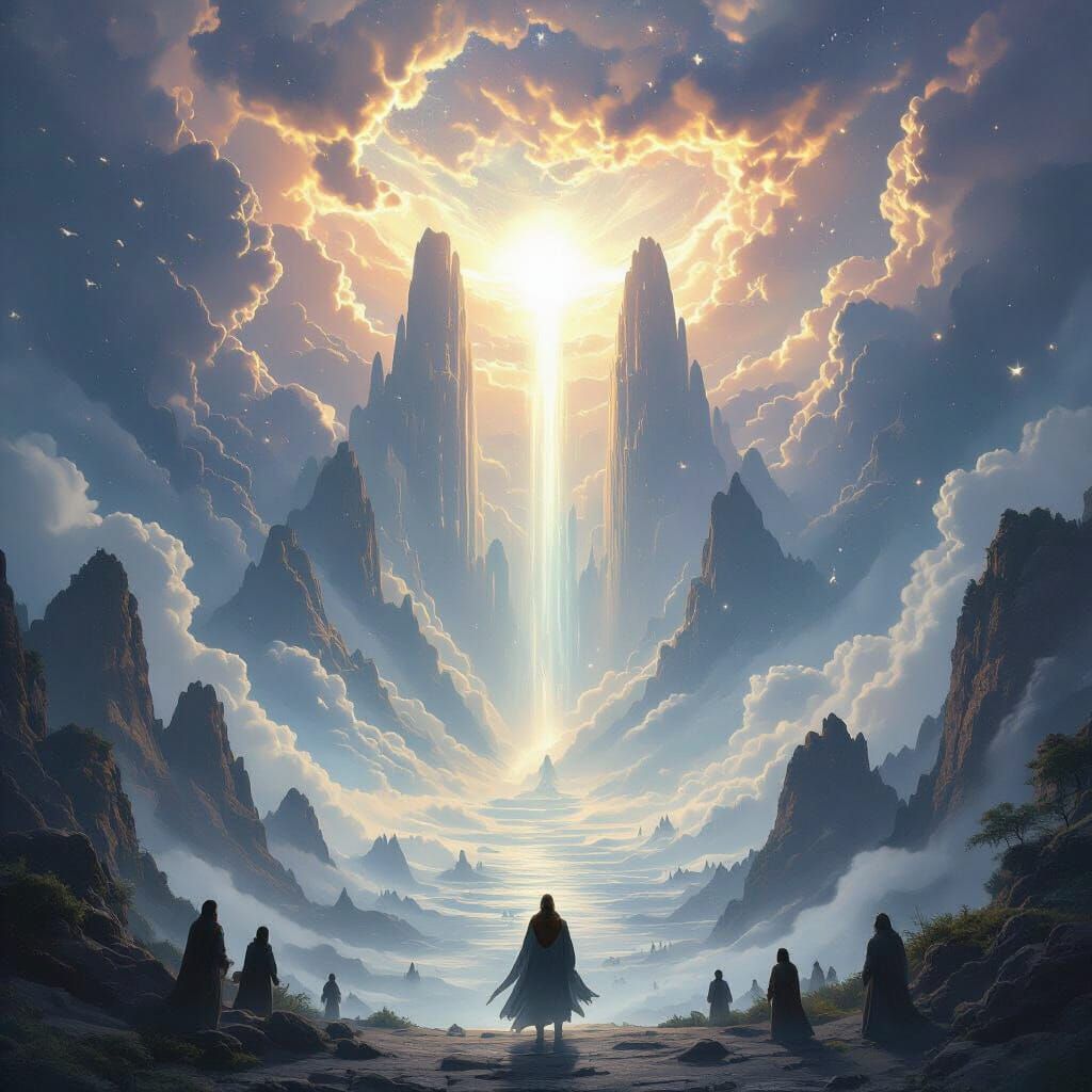 Celestial Being Appears from Cosmic Gate