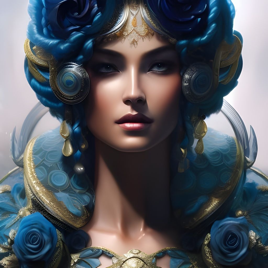 BLUE LADY - AI Generated Artwork - NightCafe Creator