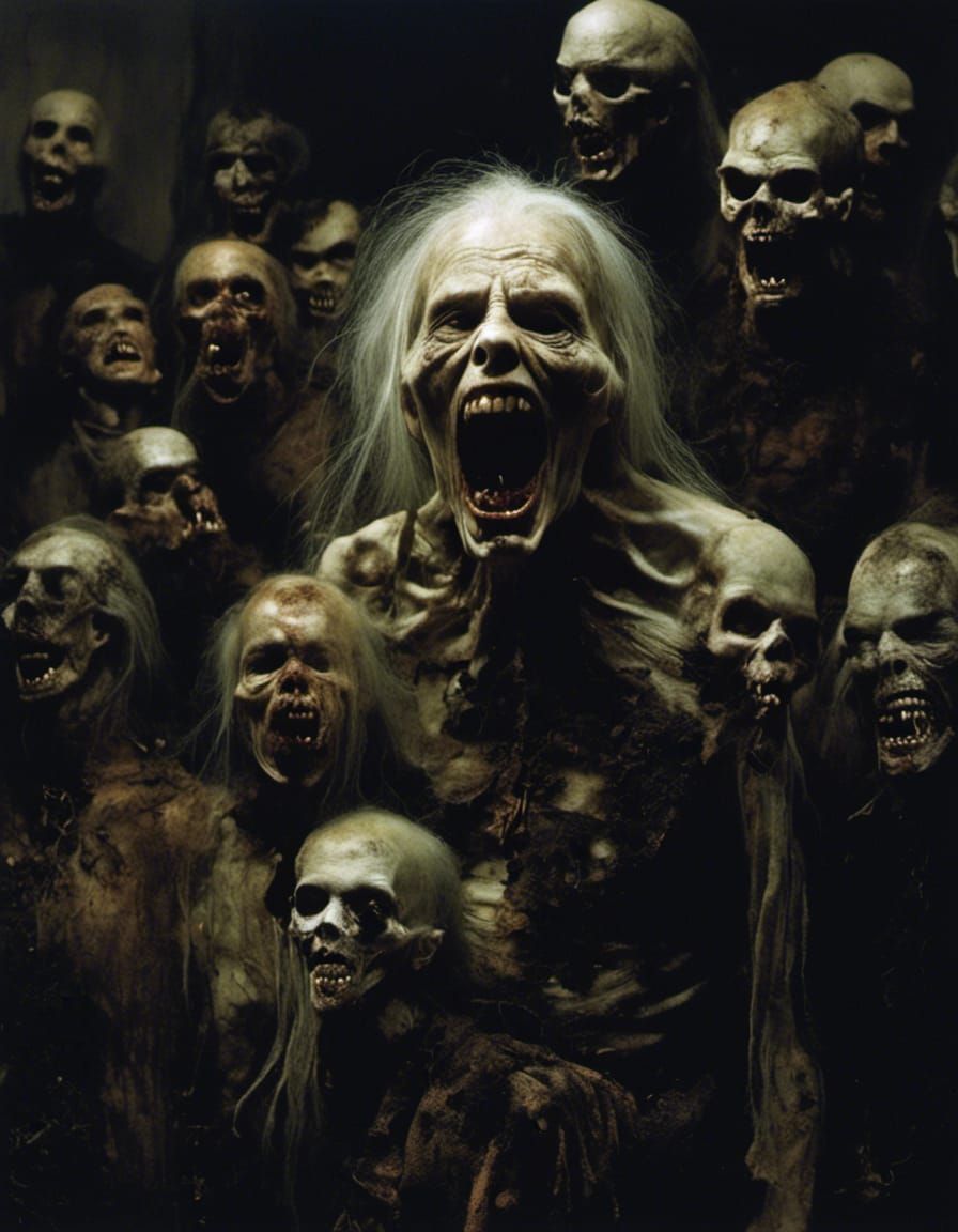 <lora:Nightmare:1.0> Complex  close portrait of a angry screaming undead ghoul , nightmare, by Sarah Moon , Bill Henson, Masahisa Fukase, Ni...