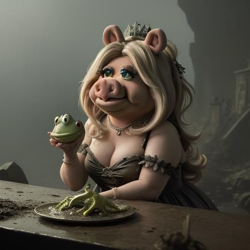 Miss piggy is hungry  by @Arnaud Gabriel