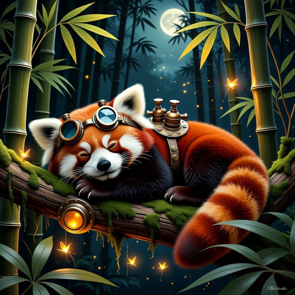 Red Panda Naps  🐼✨