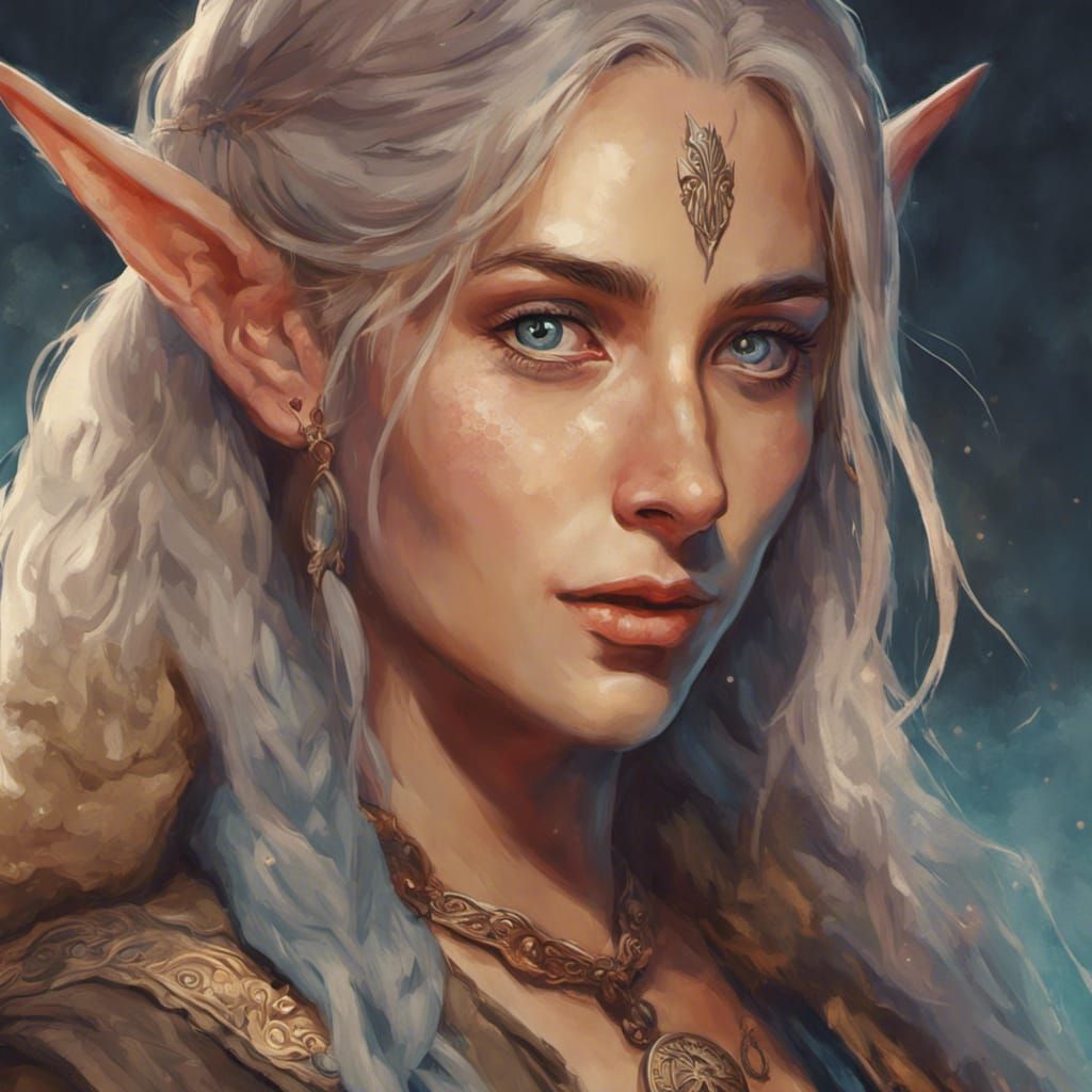 Portrait elvenwoman 2 - AI Generated Artwork - NightCafe Creator