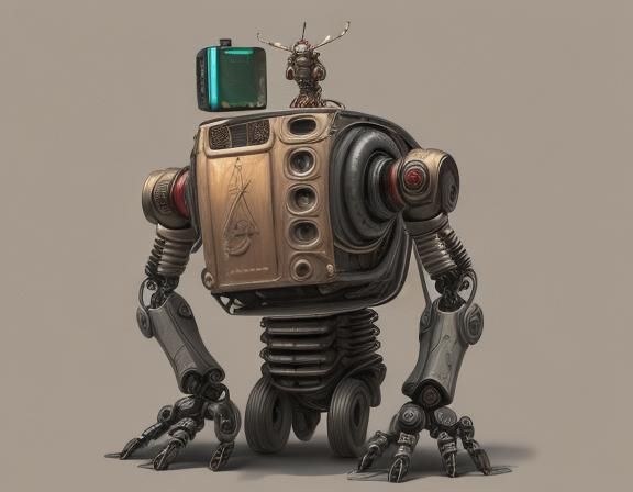 Utra-detailed old_robot_masterpiece