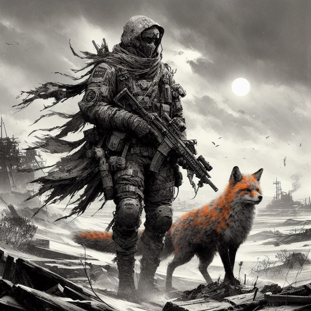 Post apocalyptic Ronin and fox