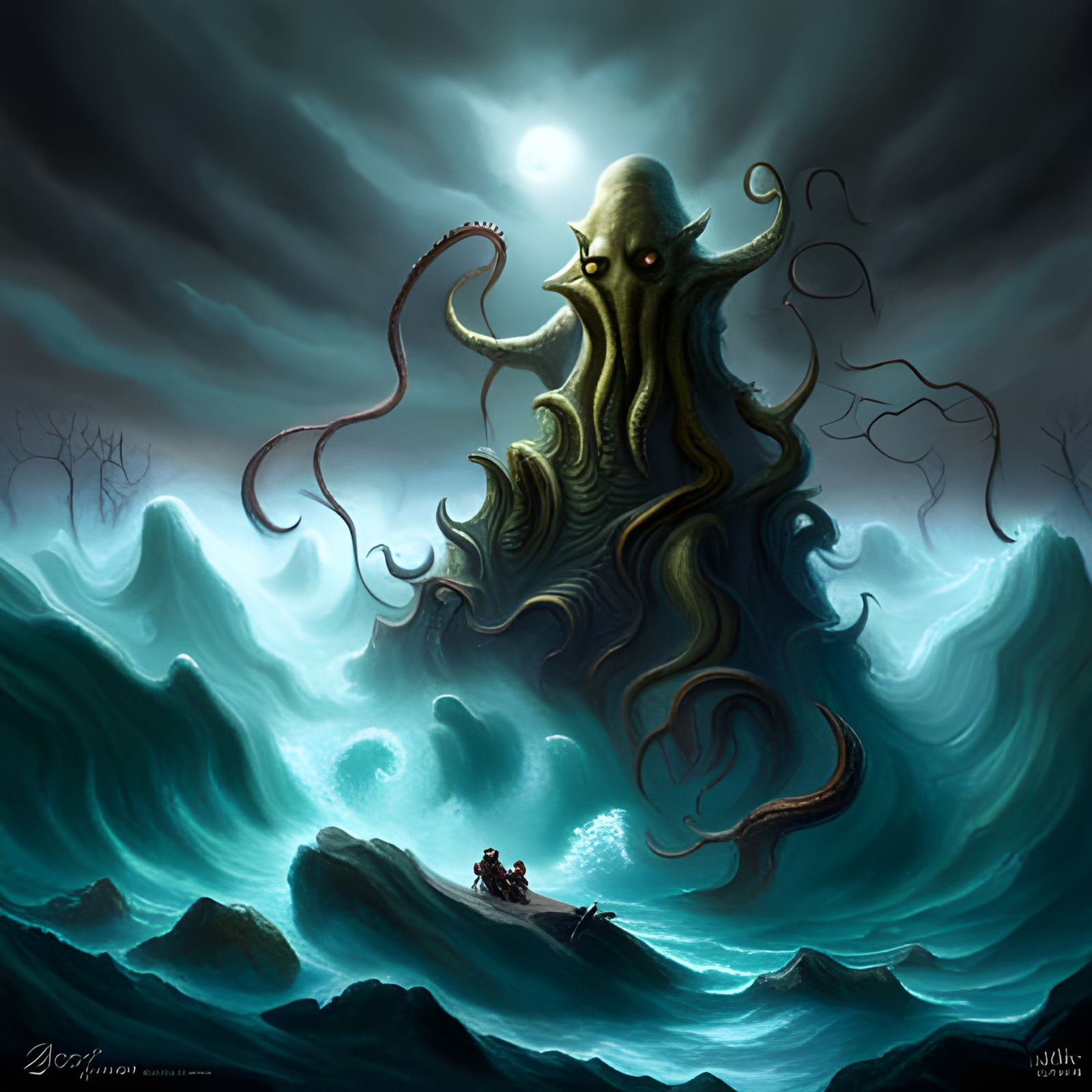 Cthulhu Rising - AI Generated Artwork - NightCafe Creator