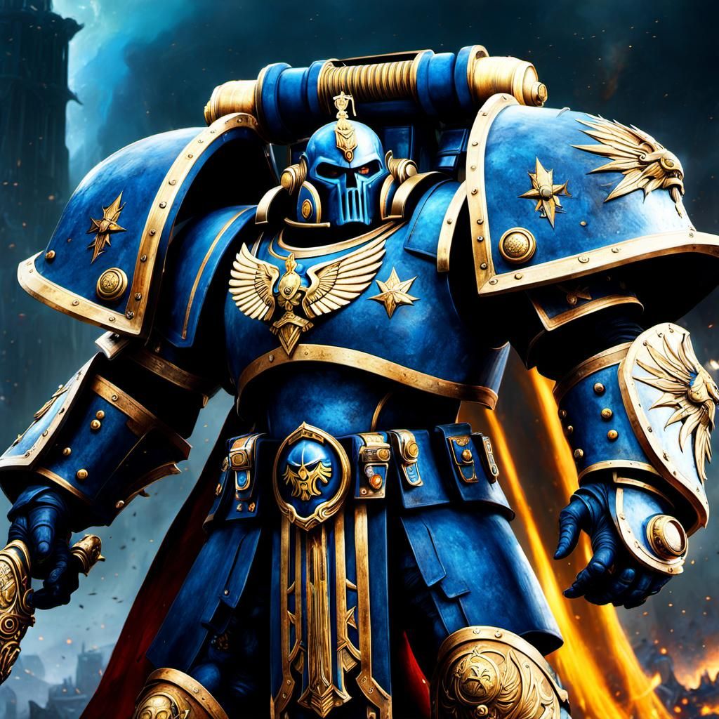 Warhammer 40k. Roboute Guilliman. Epic cinematic brilliant stunning ...