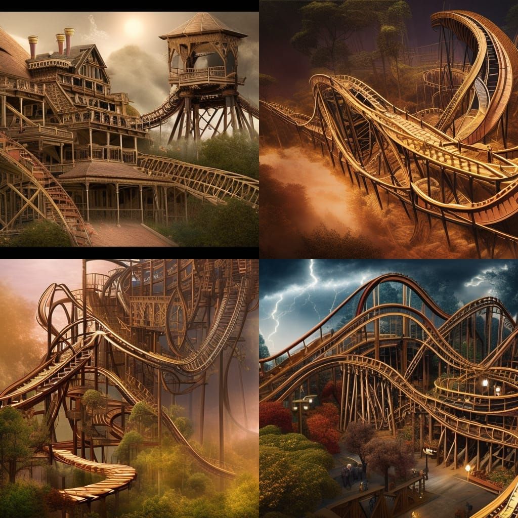 Wooden Coaster quad