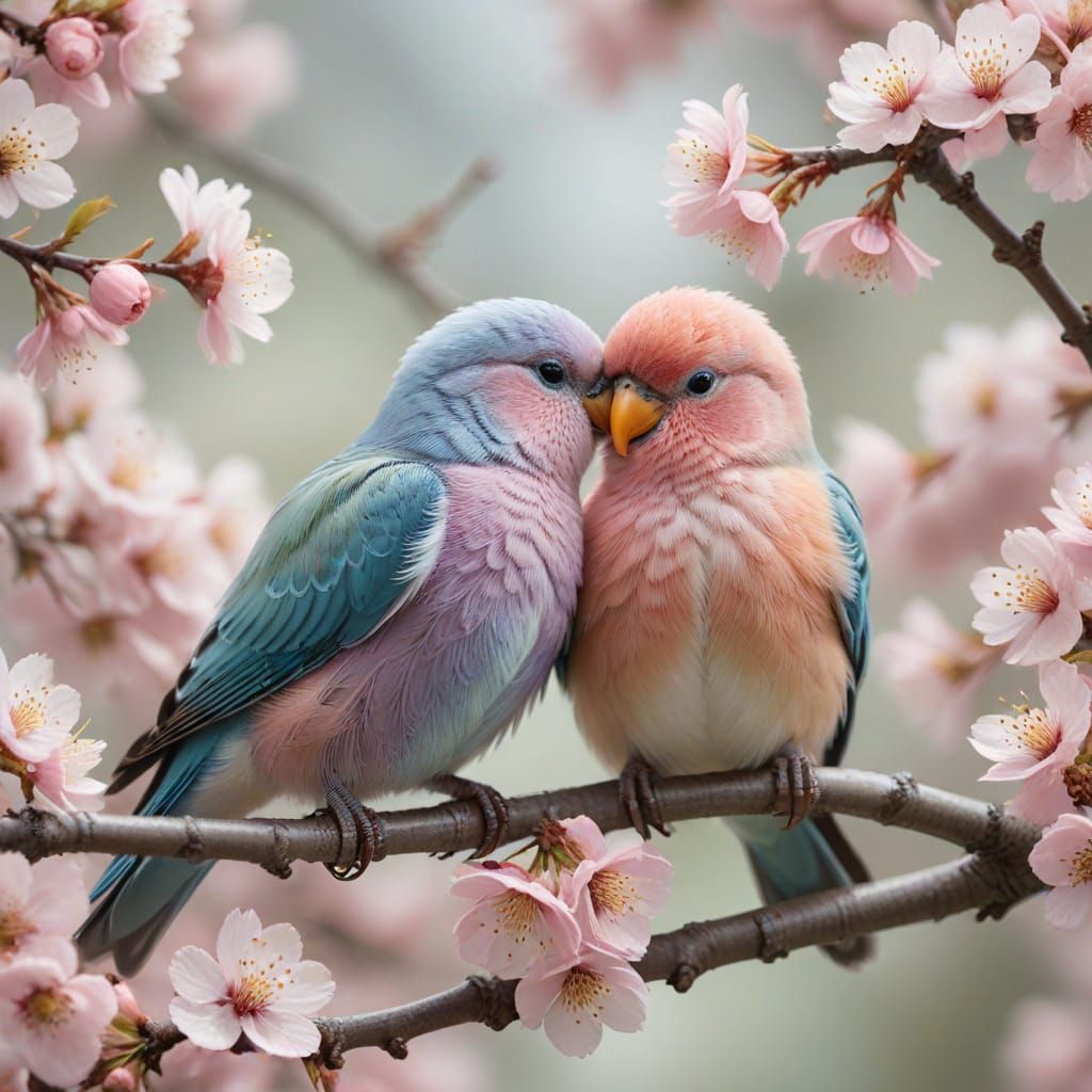 love birds  by @pink flower