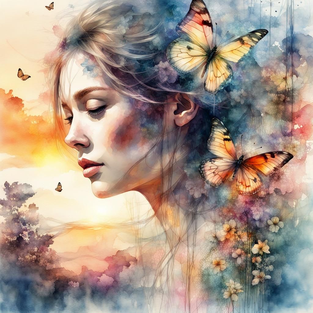 Butterfly girl   by @Al_in_Tanzania