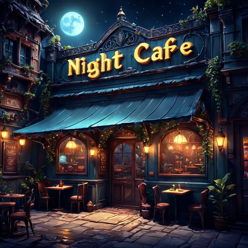 Night Cafe  by @Mystical Art AI