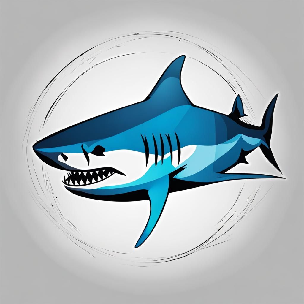 Simple Shark Logo - AI Generated Artwork - NightCafe Creator