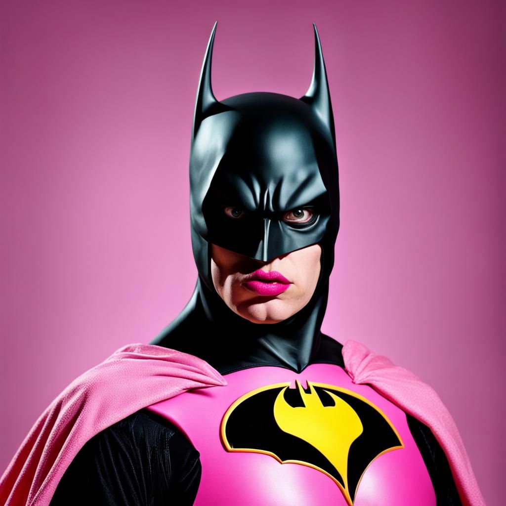 Pink Batman - AI Generated Artwork - NightCafe Creator