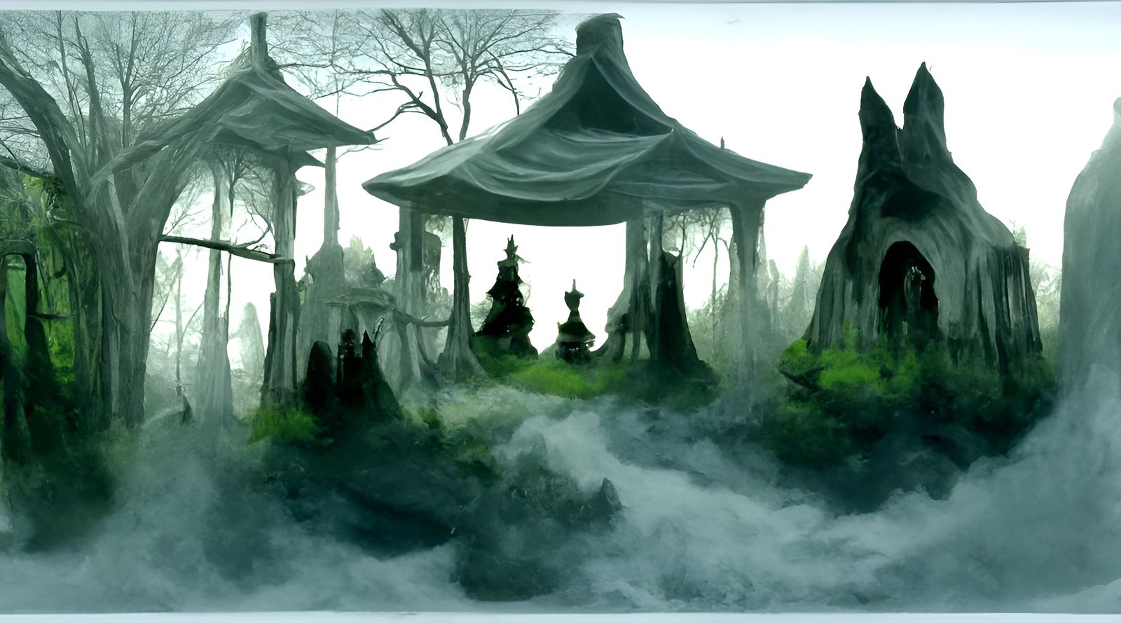 Ghost tea party AI Generated Artwork NightCafe Creator