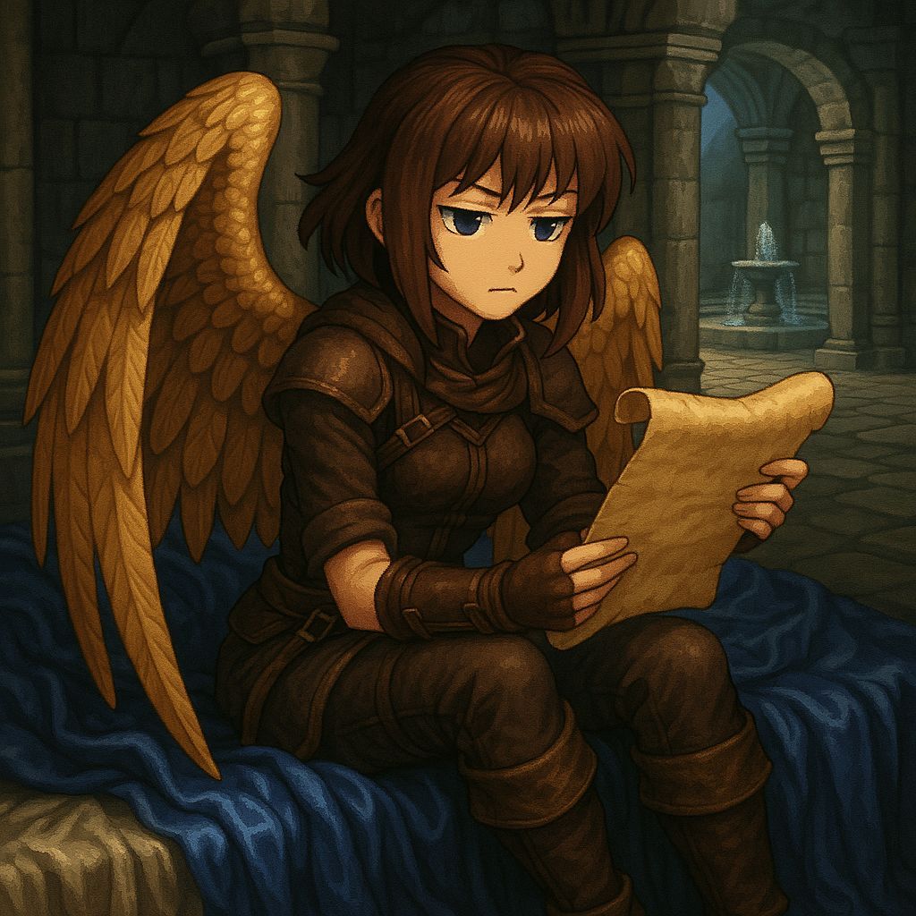Angel Rogue in Marble Dungeon: Pixel Art Icon