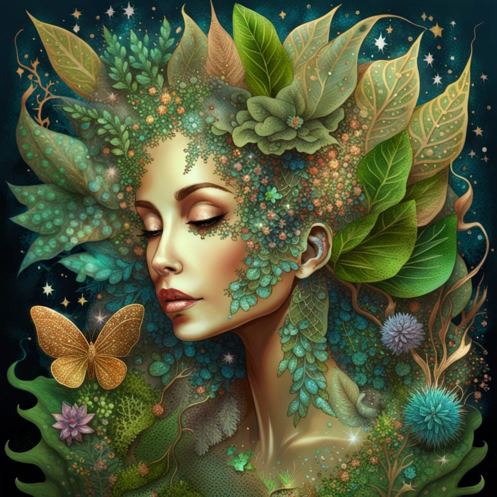 Mother Earths Plantasia with glitter