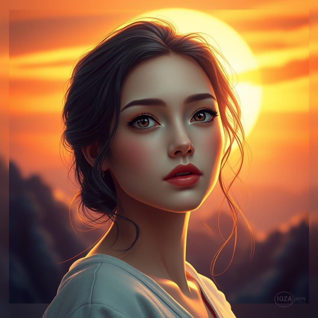 Serene Buddhist Philosopher Observes the Universe with Wisdo...