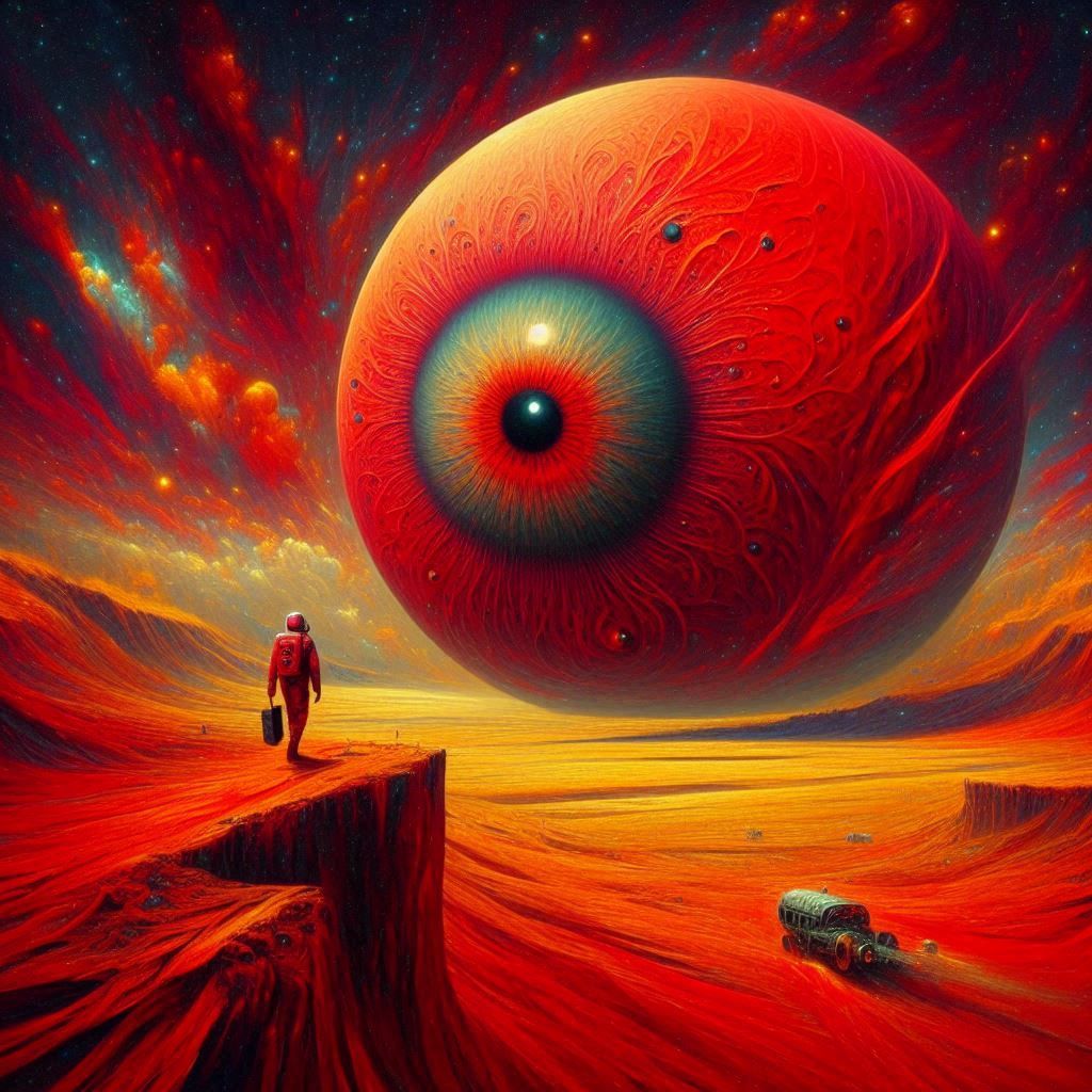 Surreal alien landscape