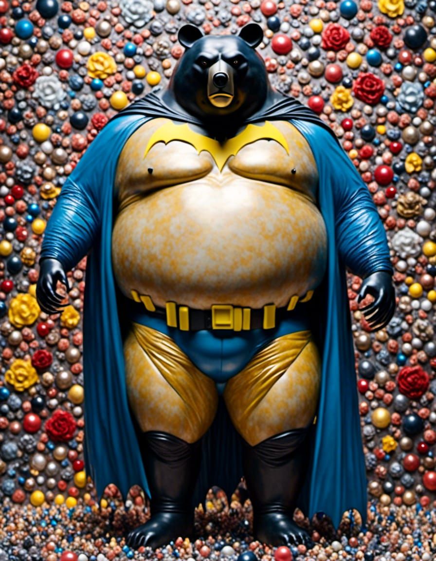 Portrait: "Obese Bear Batman":- <lora:BearZStatV2:1.0> 
