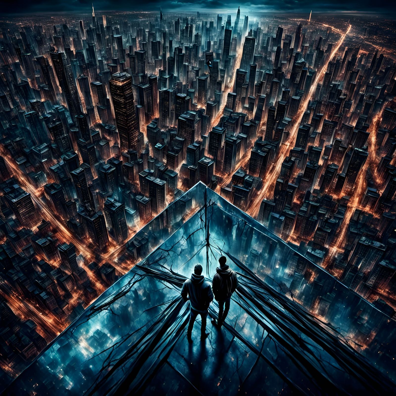 Standing on top of the town