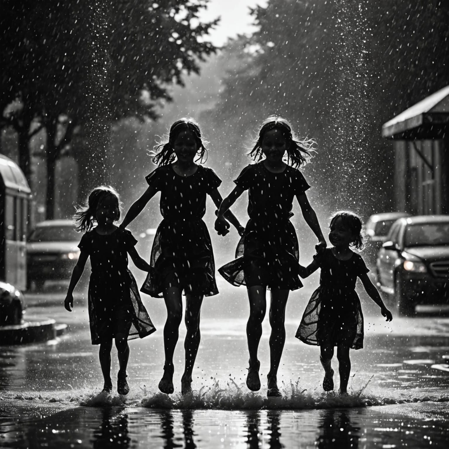 Children in the summer rain  by @Petro_vi4